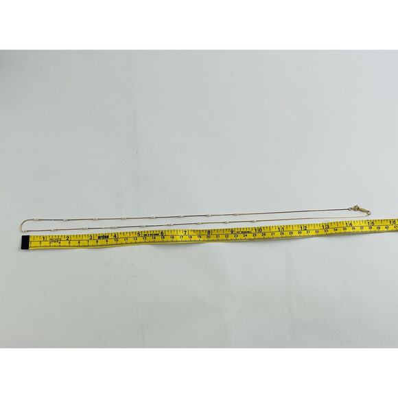 NAPIER Gold Tone Chain Faux Pearl Stations Layering Necklace Dainty Delicate Lon - Picture 12 of 16